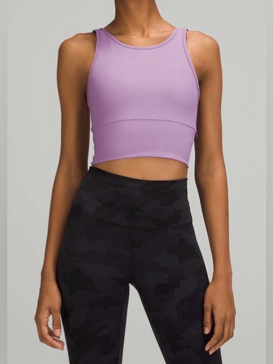 lululemon athletica Tops - NWOT New Lululemon Power Pivot Tank Top *Rib Wisteria Purple